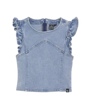 
Indian Blue Jeans Zomer top meisjes - licht blauw - ruffel - denim

Materiaal 71% katoen, 27% polyester, 2% elastane