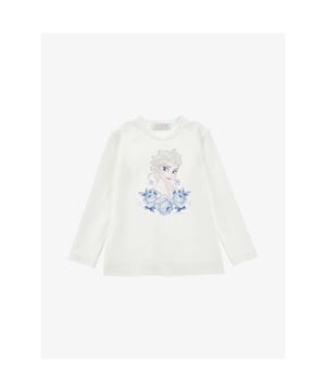 
De Monnalisa Longsleeve in Panna uit de Frozen collectie heeft een print met Elsa en doorzichtige strass stenen. Combineer het shirt met de bijpassende Monnalisa rok.