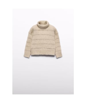 
Abel & Lula Meisjes trui gestreept pailletten - Beige

Materiaal