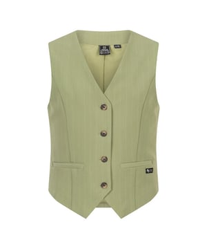 
Indian Blue Jeans Meisjes gilet krijtstreep - Licht pastel groen

Materiaal 54% Viscose/40% Polyester/6% Elastane