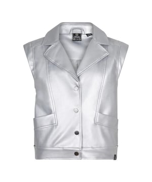 
Indian Blue Jeans Meisjes gilet pu - Zilver grijs

Materiaal 50% Polyurethan/ 30% Cotton/ 20% Polyester
