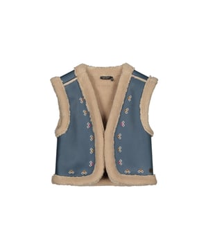 
Like Flo Meisjes gilet teddy embroidery - Dewi - Indigo blauw

Materiaal 100%PE