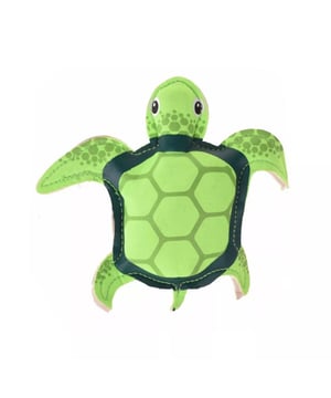 
Buitenste materialen: 100% Polyester. Vulmateriaal: 90% Zand, 10% Polyethyleen. Ontwerp: Schildpad.