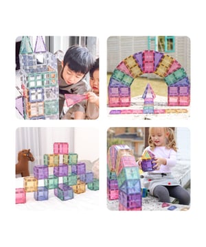
<h3>MNTL Magnetic Tiles Magnetische Tegels 108 stuks PASTEL</h3>
<p>Ontdek de magie van creatief spelen met de MNTL Magnetic Tiles! Deze set van 108 stuks pastel magnetische tegels is ontworpen om de verbeelding van kinderen te stimuleren en eindeloze speelmogelijkheden te bieden. De zachte pastelkleuren brengen een serene en uitnodigende sfeer in elk speelkamer.</p>
<p><strong>Inhoud van de doos:</strong></p>
<ul>
<li>32 vierkanten</li>
<li>15 gelijkzijdige driehoeken</li>
<li>10 rechthoekige driehoeken</li>
<li>6 spoortegels</li>
<li>6 ramen</li>
<li>8 rechthoekige tegels</li>
<li>8 kantelen</li>
<li>6 holle vierkanten</li>
<li>4 grote vierkanten</li>
<li>12 gelijkbenige driehoeken</li>
<li>1 auto onderstel</li>
<li>Inspiratieboekje</li>
</ul>
<p><strong>Belangrijkste kenmerken:</strong></p>
<ul>
<li><strong>Compatibiliteit:</strong> Combineer moeiteloos met andere A merken voor een uitgebreide speelervaring.</li>
<li><strong>Magnetisch Speelgoed:</strong> Elke tegel is voorzien van sterke magneten, wat zorgt voor stevige en stabiele constructies.</li>
<li><strong>Open Einde Montessori Speelgoed:</strong> Moedig onafhankelijk spel en probleemoplossende vaardigheden aan door kinderen te laten bouwen wat ze maar kunnen bedenken.</li>
<li><strong>Duurzaamheid:</strong> De tegels zijn krasvast en ontworpen om lang mee te gaan, zelfs bij intensief gebruik.</li>
</ul>
<p>Deze magnetische tegels zijn perfect voor kinderen die houden van bouwen, ontdekken en leren. Ze zijn een uitstekende manier om ruimtelijk inzicht, fijne motoriek en creatief denken te bevorderen. Dankzij de compatibiliteit met andere populaire merken, kunnen kinderen hun bestaande sets uitbreiden en hun creaties naar een hoger niveau tillen.</p>
<p><strong>Waarom kiezen voor MNTL Magnetic Tiles?</strong></p>
<ul>
<li><strong>Veiligheid:</strong> Gemaakt van hoogwaardige, veilige materialen die voldoen aan de strengste veiligheidsnormen.</li>
<li><strong>Gemakkelijk op te bergen:</strong> De tegels zijn eenvoudig te stapelen en op te bergen, waardoor opruimen een fluitje van een cent is.</li>
<li><strong>Educatief en leuk:</strong> Ideaal voor zowel thuis als in de klas, en biedt eindeloos veel leer- en speelplezier.</li>
</ul>
<p>Geef je kinderen het cadeau van eindeloze creativiteit en leerplezier met de MNTL Magnetic Tiles Magnetische Tegels 108 stuks PASTEL. Perfect voor jonge bouwers en kleine ontdekkingsreizigers!</p>