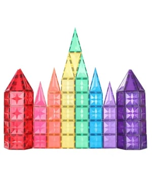 
<h2>MNTL Magnetische tegels 62-delig Rainbow Bouwspeelgoed</h2>
<p>Ontdek de magie van creatie spelen met de MNTL Magnetic Tiles! Deze set van 72 stuks is ontworpen om de verbeelding van kinderen te stimuleren en eindeloze speelmogelijkheden te bieden. De regenboog kleuren zorgen voor een uitnodigende sfeer in de speelruimte.</p>
<p><strong>Inhoud van de doos:</strong></p>
<ul>
<li>1 voertuig</li>
<li>2 hoek tegels</li>
<li>3 ''H'' tegels</li>
<li>4 tegels met ster</li>
<li>8 smalle tegels</li>
<li>8 hoeken</li>
<li>8 hoge driehoeken</li>
<li>16 driehoeken</li>
<li>18 tegels</li>
<li>2 ramen</li>
</ul>
<p><strong>Belangrijkste kenmerken:</strong></p>
<ul>
<li><strong>Compatibiliteit:</strong> Combineer moeiteloos met andere A merken voor een uitgebreide speelervaring.</li>
<li><strong>Magnetisch Speelgoed:</strong> Elke tegel is voorzien van sterke magneten, wat zorgt voor stevige en stabiele constructies.</li>
<li><strong>Open Einde Montessori Speelgoed:</strong> Moedig onafhankelijk spel en probleemoplossende vaardigheden aan door kinderen te laten bouwen wat ze maar kunnen bedenken.</li>
<li><strong>Duurzaamheid:</strong> De tegels zijn krasvast en ontworpen om lang mee te gaan, zelfs bij intensief gebruik.</li>
</ul>
<p>Deze magnetische tegels zijn perfect voor kinderen die houden van bouwen, ontdekken en leren. Ze zijn een uitstekende manier om ruimtelijk inzicht, fijne motoriek en creatief denken te bevorderen. Dankzij de compatibiliteit met andere populaire merken, kunnen kinderen hun bestaande sets uitbreiden en hun creaties naar een hoger niveau tillen.</p>
<p><strong>Waarom kiezen voor MNTL Magnetic Tiles?</strong></p>
<ul>
<li><strong>Veiligheid:</strong> Gemaakt van hoogwaardige, veilige materialen die voldoen aan de strengste veiligheidsnormen.</li>
<li><strong>Gemakkelijk op te bergen:</strong> De tegels zijn eenvoudig te stapelen en op te bergen, waardoor opruimen een fluitje van een cent is.</li>
<li><strong>Educatief en leuk:</strong> Ideaal voor zowel thuis als in de klas, en biedt eindeloos veel leer- en speelplezier.</li>
</ul>
<p>Geef je kinderen het cadeau van eindeloze creativiteit en leerplezier met de MNTL Magnetic Tiles. Perfect voor jonge bouwers en kleine ontdekkingsreizigers!</p>
<p>Â </p>