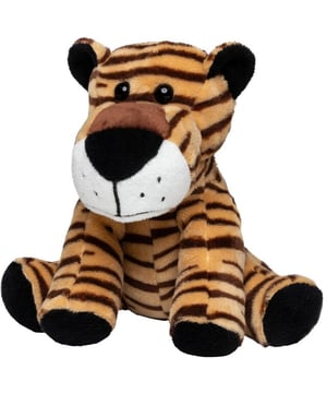 
100% Polyester. Lengte: 20cm. Breedte: 17,5cm. Hoogte: 15.5cm. Ontwerp: Tijger. Zachte aanraking, Schommelingsmarkering. Voldoet aan veiligheidsnorm: EN071, TUV getest.