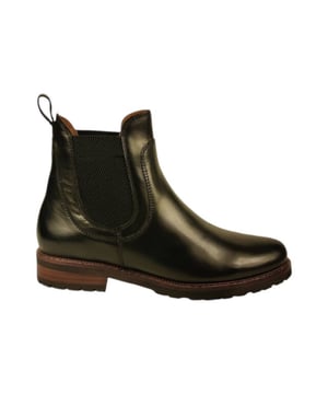 
Dames enkellaars van Everybody. Enkellaars in Chelsea stijl. Materiaal: leer. Voering: textiel. Kleur:zwart. Zool: rubber. Hakhoogte: ca 3 cm.