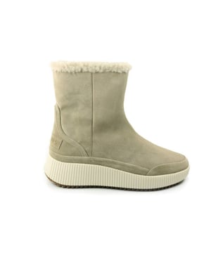 
Dames enkellaars van Shabbies Amsterdam. Leuk laarsje met vachtvoering. Materiaal: suede combi. Voering: vacht. Kleur: beige. Zool: rubber. Hakhoogte: ca 4 cm.