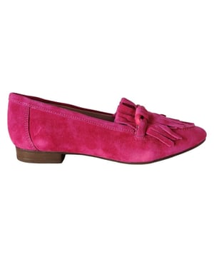 
Dames instapper van Freeflex. Mocassin achtige instapper . Materiaal: suede. Voering: deels leer. deels textiel. Kleur: roze. Zool: rubber. Hakhoogte: ca 2 cm.