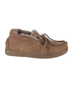 
Warmbat Bunya Suede Mud  pantoffel (gesloten hiel) dames in de kleur beige materiaal suède maat 37 binnenvoering Lamsvacht materiaal zool Rubber