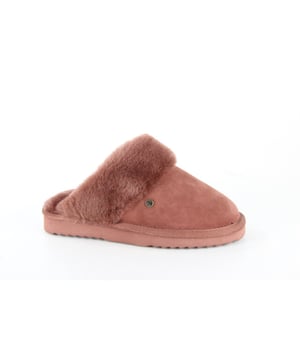 
Warmbat Flurry Sequoia  pantoffel (open hiel) dames in de kleur rood materiaal suède maat 39 binnenvoering Lamsvacht materiaal zool Rubber