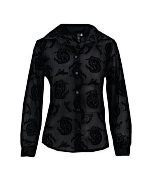 
Iz Naiz Blouse 3818 Georgette - Paisley velvet black