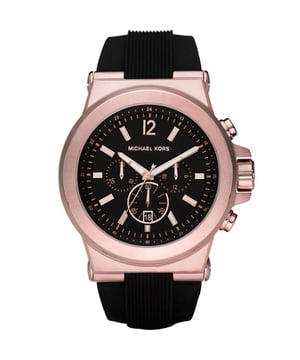 The Michael Kors MK8184 Dylan is a bold men’s chronograph with a stainless steel case and a durable silicone strap. Its oversized dial features multifunction sub-dials, powered by quartz accuracy. Water resistant for daily use, it offers strength and sporty appeal. A versatile piece for active, fashion-forward lifestyles.