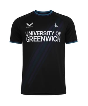 The Castore Charlton Athletic Men’s Black Away Football Shirt combines modern performance features with official team style. Lightweight and breathable, it’s designed to keep you cool and comfortable while showing your support for Charlton Athletic on match days.
Key Features
Material: 

High-performance, moisture-wicking fabric for lasting comfort.

Design: 

Sleek black finish with official Charlton Athletic detailing.

Fit: 

Athletic cut tailored for a modern football silhouette.

Neckline: 

Ribbed crew neck for comfort and durability.

Comfort: 

Breathable build keeps you cool during play and casual wear.

Durability: 

Reinforced stitching ensures long-lasting performance.

Style: 

Contemporary away shirt design with a bold, modern look.

Official Branding: 

Features authentic Castore and Charlton Athletic logos.

Versatility: 

Ideal for match days, training, or everyday fanwear.