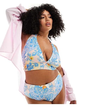 Swimwear & Beachwear by ASOS Curve Holiday countdown starts here All-over print Halterneck style Clasp closureSold By: Asos