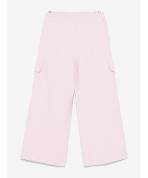 Palm Angels combine impeccable Italian craftsmanship with Californian imagery. These girls pink cargo trousers are woven from beautiful high quality. They showcase a wide leg design with cargo pockets and the iconic tape on the sides.

Logo Embroidered in Black On Right Pocket's Flap
Wide Leg
Detail: 100% Polyester
Fabric: 22% Polyamide, 70% Viscose, 8% Elastane