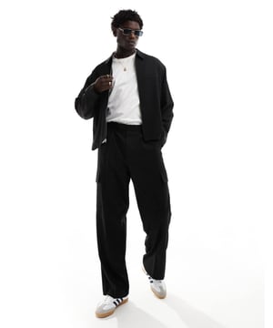 Jackets & Coats by ASOS DESIGN Part of a co-ord set Bottoms sold separately Spread collar Zip fastening Slim fitSold By: Asos