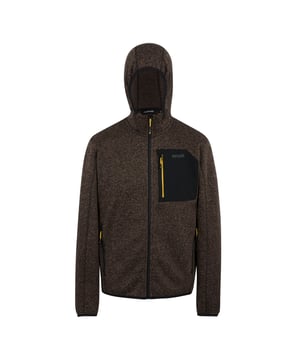 100% Polyester. Fabric: Brushed Back, Knit Effect, Marl. Design: Logo. 280gsm. Fabric Technology: Soft. Neckline: Hooded, Stretch Binding. Sleeve-Type: Long-Sleeved. Cuff: Stretch Binding. Hood Features: Grown On Hood. Pockets: 2 Side Pockets, 1 Chest Pocket, Zip. Fastening: Full Zip. Hem: Stretch Binding. Sustainability: Made from Recycled Materials. S: 38 in. M: 40 in. L: 42 in. XL: 44 in. XXL: 48 in. 3XL: 51 in.