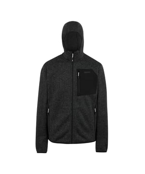 100% Polyester. Fabric: Brushed Back, Knit Effect, Marl. Design: Logo. 280gsm. Fabric Technology: Soft. Neckline: Hooded, Stretch Binding. Sleeve-Type: Long-Sleeved. Cuff: Stretch Binding. Hood Features: Grown On Hood. Pockets: 2 Side Pockets, 1 Chest Pocket, Zip. Fastening: Full Zip. Hem: Stretch Binding. Sustainability: Made from Recycled Materials. S: 38 in. M: 40 in. L: 42 in. XL: 44 in. XXL: 48 in. 3XL: 51 in.