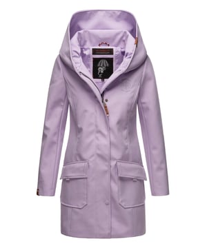 La chaqueta softshell Mayleen de Marikoo combina diseño moderno y funcionalidad. Confeccionada en tejido resistente al agua, protege del viento y la lluvia ligera. El cuello alto y la tapeta adicional con botones ofrecen mayor comodidad. Incluye bolsillos frontales con solapa, bolsillo interior con apertura para cables y detalles de logotipo discretos. Con corte entallado, bordado en la capucha y apliques de piel sintética, esta chaqueta es elegante y práctica – perfecta para el día a día.