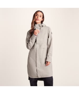 This two-layer women's waterproof jacket offers plenty of versatility for multi-season wear. Designed to keep you dry and warm in windy and wet weather, Saunter is a lightweight jacket offering 10K waterproofing, 10K breathability, fully taped inner seams, and a DWR coating that allows water to simply bead up and roll away. Adjusters at the hood and cuffs as well as the covered zip prevents wind and moisture seeping into the coat, while the press-stud vent openings at the side seams allow for ideal temperature control. With a form-flattering fit, this jacket is a stylish yet functional alternative to bulky and shapeless weather resistant coats and can be worn in multiple ways.