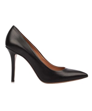 Obermaterial: Leder. Innensohle: Markenware, Leder. Außensohle: Markenware, Leder. Stiletto-Absatz. Absatzhöhe: 5,5 cm. Design: Schlicht. Zehenform: Spitz. Verschluss: Schlupfschuh.