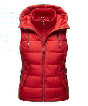El chaleco acolchado Taisaa de Marikoo destaca por su diseño moderno y detalles prácticos. Confeccionado en tejido suave, con acolchado ligero y forro interior polar completo, es ideal para primavera y otoño. Incluye capucha con cordón, cuello doble, varios bolsillos interiores y exteriores y cremalleras resistentes. Un detalle especial para amantes de los animales: un bolsillo integrado para snacks en el interior. Con corte entallado y acabados de calidad, es funcional y elegante a la vez.