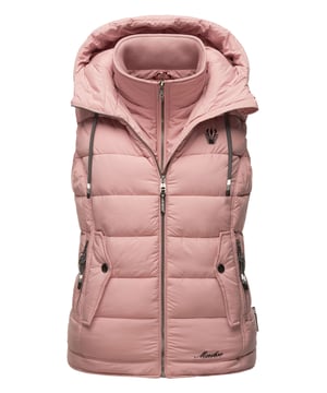 De Taisaa bodywarmer van Marikoo combineert stijl met praktische details. Het zachte materiaal, de lichte voering en de volledige fleecevoering maken hem ideaal voor lente en herfst. Voorzien van capuchon met trekkoord, dubbele kraag en meerdere binnen- en buitenzakken. Speciaal voor dierenliefhebbers: een geïntegreerd snackvak in de zak. Met stevige ritsen met logodetail en een licht getailleerde pasvorm is dit vest zowel functioneel als modieus.