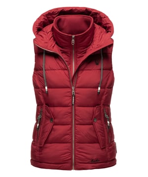 El chaleco acolchado Taisaa de Marikoo destaca por su diseño moderno y detalles prácticos. Confeccionado en tejido suave, con acolchado ligero y forro interior polar completo, es ideal para primavera y otoño. Incluye capucha con cordón, cuello doble, varios bolsillos interiores y exteriores y cremalleras resistentes. Un detalle especial para amantes de los animales: un bolsillo integrado para snacks en el interior. Con corte entallado y acabados de calidad, es funcional y elegante a la vez.
