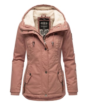 Diese Damen Winterjacke von Marikoo überzeugt mit Wärme, Komfort und edlen Details. Innen ist der obere Bereich sowie die Kapuze komplett mit kuscheligem Teddyfell gefüttert – ideal für kalte Wintertage. Das hochwertige Baumwoll-Obermaterial, die leicht taillierte Passform und die längere Rückenpartie bieten optimalen Schutz und angenehmen Tragekomfort. Zwei Reißverschlusstaschen mit Fleecefutter, eine praktische Innentasche und eine Knopfleiste mit Windschutz runden das Design ab. Perfekte Länge, die Becken und Po zuverlässig bedeckt.
Material: Oberstoff 100% Baumwolle; Futter/Wattierung 100% Polyester.