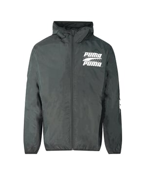 100% Polyester. Design: Logo, Plain. Cuff: Elasticated. Neckline: Hooded, Standing Collar. Sleeve-Type: Long-Sleeved. Hood Features: Elasticated, Sew-On. Fastening: Full Zip. Hem: Elasticated.