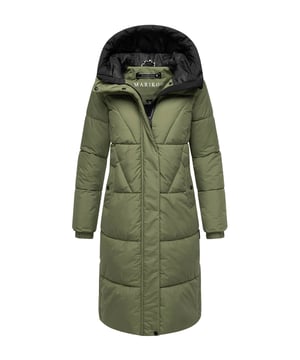 Der Marikoo Yaskaa Steppmantel überzeugt mit klassischem Design, hochwertiger Verarbeitung und funktionalem Komfort – ideal für kalte Wintertage. Das winddichte Material, ein hochschließender Kragen und die fest integrierte Kapuze mit elastischem Tunnelzug und Klettverschluss bieten zuverlässigen Wetterschutz. Zwei warm gefütterte Außentaschen, zwei Innentaschen mit Reißverschluss und seitliche Bewegungsschlitze machen ihn alltagstauglich und praktisch. Das Fleecefutter im oberen Innenbereich sorgt zusätzlich für Wärme und Tragekomfort. Mit langen Ärmeln, elastischen Bündchen und dezenten Logo-Details ein stilvoller Begleiter für Alltag, Freizeit und Reisen. Erhältlich in 7 Farben und Größen S–3XL.