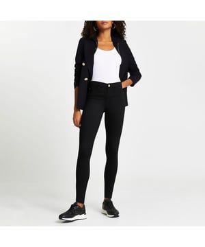 Super Skinny Jeans Jeggings, Tall, Mid Rise, Casual, Button & Zip, 5 Pockets Design
