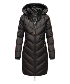 Die Armasa Winter Steppjacke von Marikoo überzeugt mit stylischem Design und hohem Tragekomfort. Das weiche Obermaterial, die warme Fütterung und das besondere Steppmuster machen sie zum Hingucker. Ein hochschließender Kragen schützt Hals und Nacken, während die große Kapuze mit Kordelzug zusätzlichen Komfort bietet. Innen ist die obere Hälfte mit kuscheligem Teddyfell ausgestattet. Mit zwei seitlichen Reißverschlusstaschen, einer Innentasche sowie praktischen Logo-Details ist diese Jacke funktional und elegant zugleich – erhältlich in 7 modernen Farben.