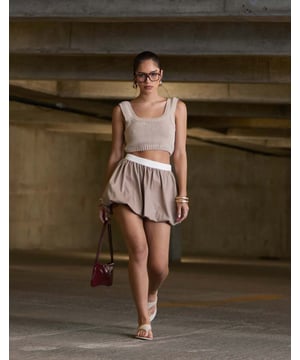 Tops by ASOS DESIGN Waist-up dressing Square neck Sleeveless style Cropped length Regular fitSold By: Asos