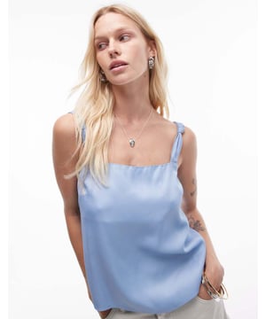 Tops by Topshop This is Topshop Square neck Knot straps Regular fitSold By: Asos
