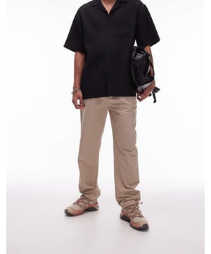 Trousers & Chinos by Topman This is Topman Mid rise Elasticated waistband Concealed fly Side pockets Regular, tapered fitSold By: Asos