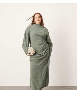 Dresses by ASOS EDITION Low effort, high reward Plain design High neck Long sleeves Side split Regular fitSold By: Asos