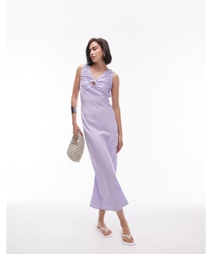 Dresses by Topshop This is Topshop V-neck Keyhole detail Sleeveless style Regular fitSold By: Asos