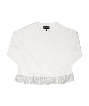 Juniors Emporio Armani Sweatshirt in white.- Round neck.- Long sleeves.- 83% Cotton  17% Polyester.- Ref: 3R3M7T45RZ0100