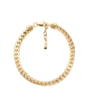 Armband van roestvrij staal met een lengte van 20+4 cm, verguld met geelgoud, met een glanzende en matte afwerking. Gepersonaliseerd logolabel.