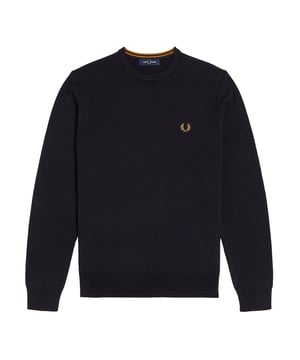 52% Wolle, 48% Baumwolle. Design: Bedruckt. Saum: Gerippt. Ausschnitt: Rundhals. Ärmeldesign: Langarm. Bündchen: Gerippt. Schnitt: Schmal. Verschluss: Pull-Over. XS: 34.