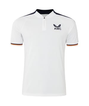 The Castore AMC Technical Men’s Tennis Polo Shirt combines performance-focused fabric with a sleek athletic design. Lightweight and breathable, it’s built to keep you cool and comfortable during training or match play.
Key Features
Material: 

High-performance, moisture-wicking fabric for lasting comfort.

Design: 

Classic tennis-inspired style with subtle AMC and Castore branding.

Fit: 

Athletic cut tailored for freedom of movement.

Collar: 

Structured polo collar with button placket for a smart finish.

Comfort: 

Breathable build regulates temperature on court.

Durability: 

Reinforced stitching for long-lasting wear.

Performance: 

Stretch construction supports mobility in every shot.

Style: 

Minimalist design suitable for both competitive play and casual wear.

Official Branding: 

Features AMC logo from the Andy Murray collaboration.
