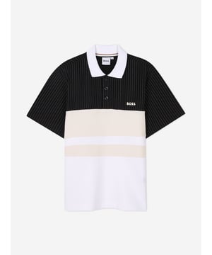 Elevate your young gentleman's wardrobe with the BOSS Boys Striped Logo Polo Shirt in Black. A quintessential item for SS2025, this polo ensures style and comfort are seamlessly blended. Features include:

Signature Stripes: Elegant black with subtle, distinct striping offers a classic yet contemporary look.
Embossed BOSS Logo: Crafted with an attention-grabbing logo, ensuring a touch of luxury on every occasion.
Premium Fabric: Constructed from superior materials for durability and breathability.

Discover sartorial excellence for the next generation. Shop now.