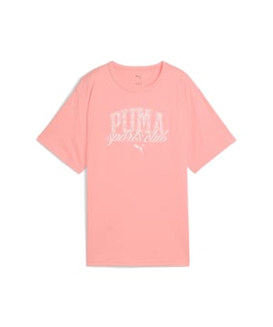 Women's Puma Class Relaxed T-Shirt. Step up your casual game with this relaxed PUMA tee. Featuring a bold graphic rubber print, it's your go-to for effortless style. Perfect for those who love to mix comfort with standout design.- Relaxed fit.- Single jersey fabric.- Regular length.- Crew neck.- Short sleeves.- PUMA branding details.- Graphic rubber print. Material: 75% Cotton, 25% Cotton (Recycled). Ref: 68503118.