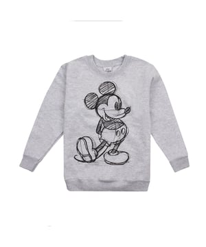 Ribbed crewneck.Ribbed cuffs and hem.Mickey Mouse logo.Regular fit.