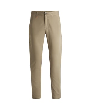 Mens BOSS Schino Taber 1 D Tapered Fit Trousers in Stretch-Cotton Satin in light - pastel brownCasual trousers cut to a tapered fit by BOSS. This regular-rise pair is crafted in regenerative-cotton satin with stretch.- Tapered fit- Regular rise- Tapered leg- Fit foot width: 33cm- Button and zip closure- French front pockets- Jetted rear pockets- Comfort stretch fabric- Main material: 97% Cotton  3% Elastane.  Machine washable.- Ref: 50470797-239