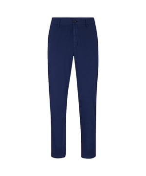 Mens BOSS T-Kaiton Water-repellent slim-fit trousers in cotton-blend twill in dark blueVersatile trousers by BOSS Menswear  treated with a water-repellent finish for impeccable style. Crafted in a cotton-rich blend with hints of silk and stretch  these twill trousers are expertly tailored to a streamlined fit for a clean profile. A logo trim completes this pair. This item is part of the BOSS Tailored collection  signifying the very highest standards in design and craftsmanship.- Slim fit- Main material: 88% Cotton  9% Silk  3% Elastane.  Machine washable.- Ref: 50488365-407