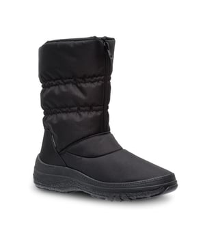
Antartica Antarctica Snowboots 665 Nero Zwart

 Deze stoere zwarte snowboots 665 van het merk Antarctica hebben een strak uiterlijk. De laarzen zijn voorzien van een nylon schacht en hebben een rubberen zool waardoor de snowboot volledig waterdicht is. De synthetisch wollen voering zorgt ervoor dat uw voeten tijdens de koudste periode van het jaar warm en beschermd zijn tegen het weer en de wind. Door de rits op de voorkant kunnen de laarzen gemakkelijk aan- en uitgetrokken worden en het profiel zorgt ervoor dat je veel grip hebt en niet snel uitglijdt. 

 Pluspunten:

 + Valt klein uit

 + Ritssluiting voor een makkelijke in- en uitstap

 + Gevoerd met warm synthetische wol

 + Waterdicht tot de rits