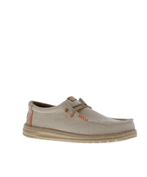 
<h2>Hey Dude Canvas Wally veter</h2> Stap in casual comfort met de <b>Hey Dude instappers</b> in een veelzijdige kleur. Deze instappers zijn ontworpen voor moeiteloze stijl en comfort, perfect voor dagelijks gebruik. Het bovenwerk is gemaakt van <b>geweven stof van 51% gerecyclede materialen. </b>Deze instappers bieden duurzaamheid en een comfortabele pasvorm.<b> Dit model is lichtgewicht</b> en perfect voor tijdens de warme zomerdagen dankzij het <b>ademende materiaal. </b>Dankzij de elastische veters op de wreef is het eenvoudig om de schoen aan en uit te trekken. Of je nu een casual outfit wilt opfrissen of gewoon op zoek bent naar een comfortabele schoen voor alledaags gebruik, de Hey Dude instappers zijn de perfecte keuze. <p> Dit model van Hey Dude snel in huis hebben? Bestel online of kom langs in één van onze winkels.</p><p><br></p> <p> </p> <p> </p> <h3>Eigenschappen</h3> <ul> <li>Buitenkant: Textiel-stof </li> <li>Voering: Textiel-stof </li> <li>Uitneembaar voetbed</li>